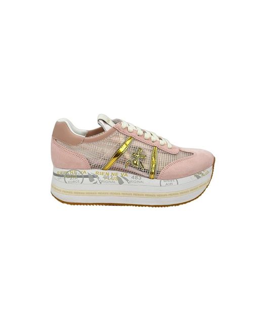 Premiata Gray Rosa Sneaker Beth Doppelplattform