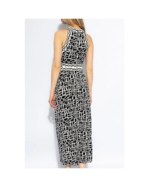Diane von Furstenberg Black Kleid mit ausschnitten