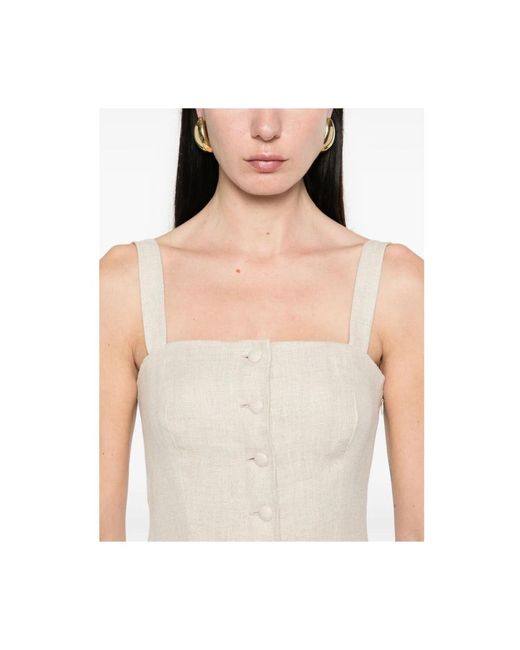 Faithfull The Brand Sleeveless Tops in het White