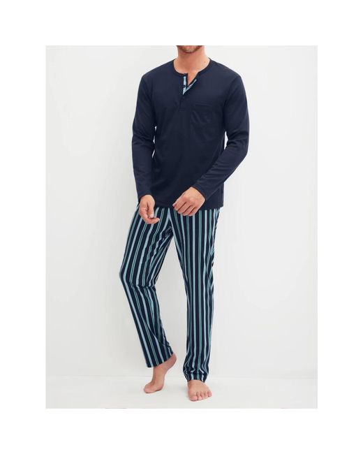 Pyjamas di Calida in Blue da Uomo