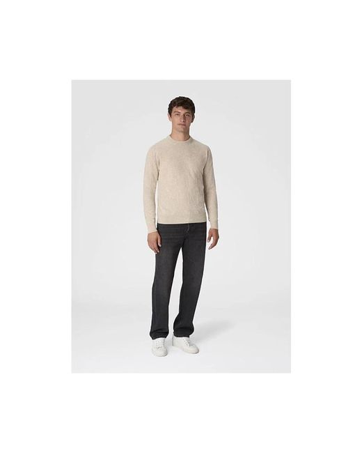 Missoni Crewneck Chevron Pullover in het Natural voor heren