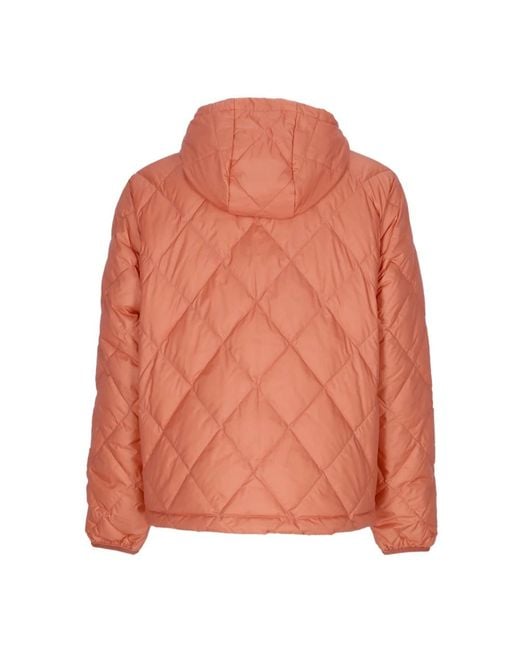 Adidas Fitness ,Oranje ,Polyester Gewatteerd Donsjack Met Verstelbare Capuchon in het Orange voor heren