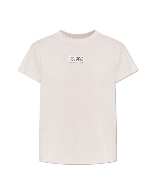 MM6 by Maison Margiela White T-Shirts