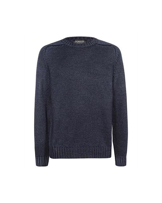 Dondup Blue Round-Neck Knitwear for men