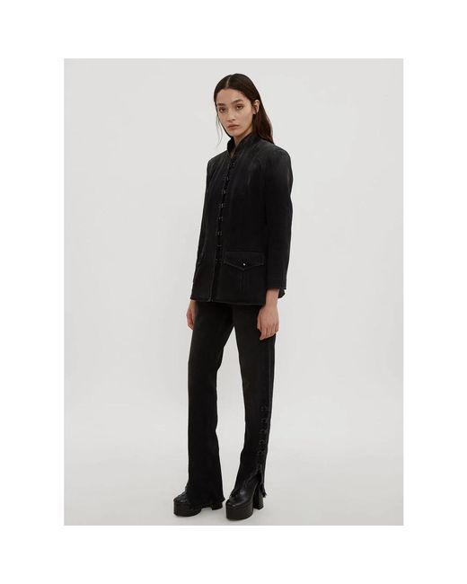 Olivier Theyskens Black Straight Fit Jeans
