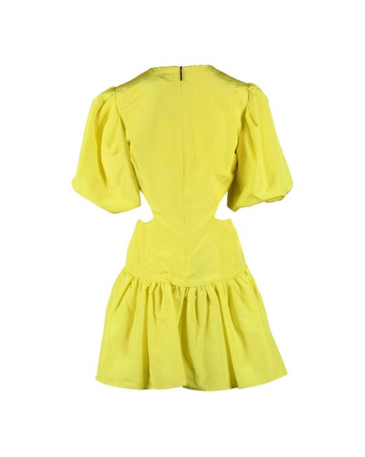 MSGM Yellow Short Dresses