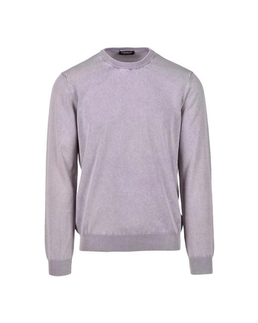 Round-Neck Knitwear Dondup de hombre de color Purple
