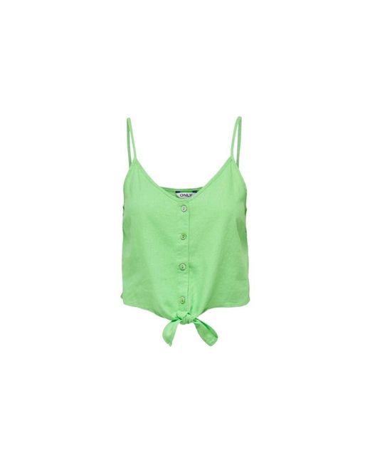 ONLY Green Sleeveless Tops