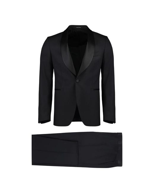 Tagliatore Black Single Breasted Suits for men