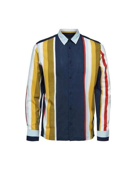 SELECTED Casual Shirt in het Blue voor heren