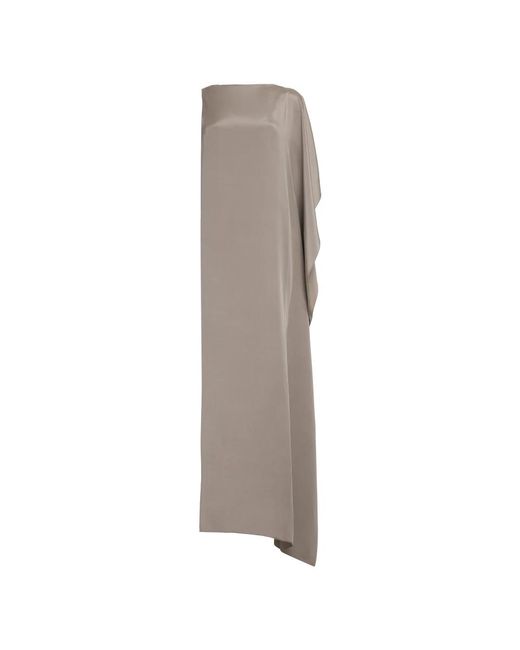 Max Mara Gray Seidenes Drapiertes Kleid