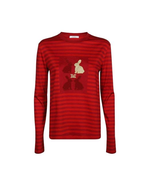Max Mara Red Long Sleeve Tops