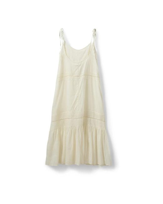 Sofie Schnoor Crème A-Lijn Jurk Met Open Rug in het White