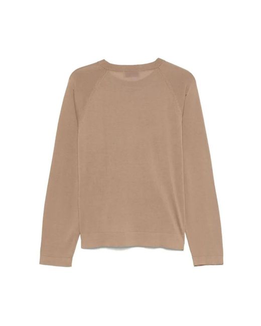 Officine Generale Brown Round-Neck Knitwear for men