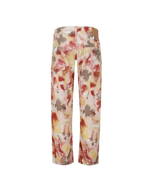 Straight Trousers Massimo Alba de color Pink