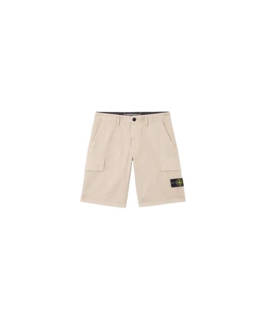 Stone Island Natural Casual Shorts for men
