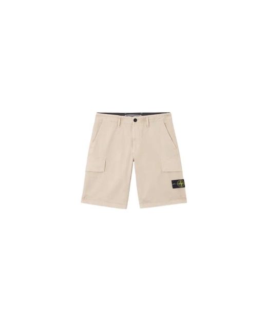 Stone Island Casual Shorts in het Natural voor heren