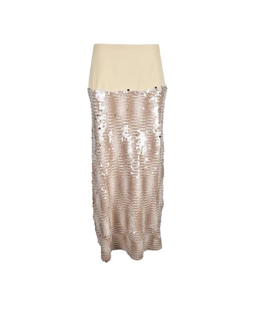 Erika Cavallini Semi Couture Natural Maxi Skirts