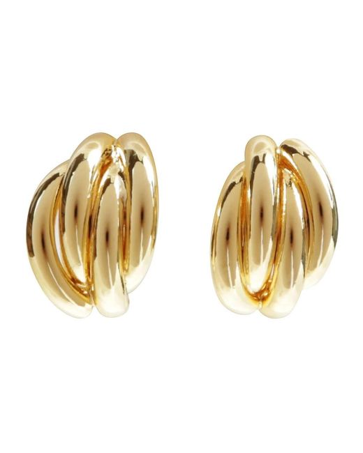 Orecchini nodo oro di Anine Bing in Metallic