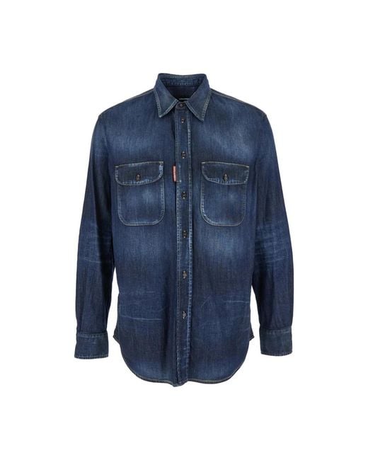Denim Shirts DSquared² pour homme en coloris Blue