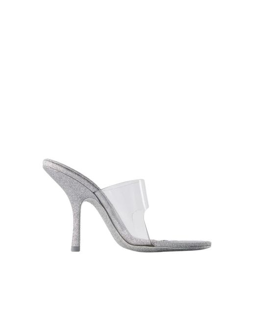 Alexander Wang White Heeled Mules
