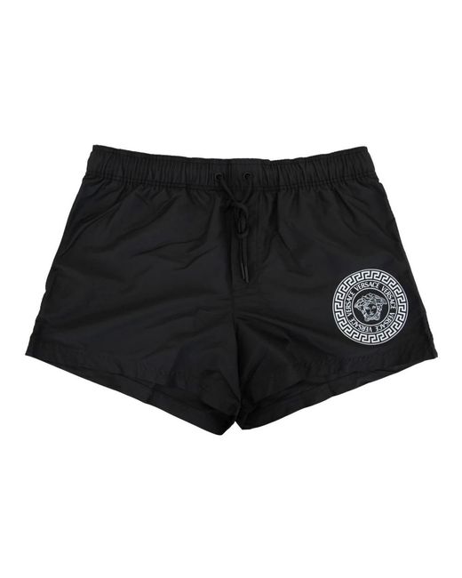 Versace Badmode ,Zwart ,Polyester Boxershort Zwemkleding Met Logo Detail in het Black voor heren