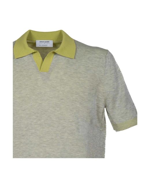 Gran Sasso Gray Polo Shirts for men
