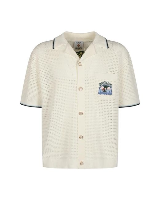 Casablanca Natural Short Sleeve Shirts for men