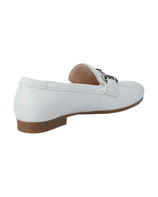 Gabor White Slip-On Loafer Schuhe