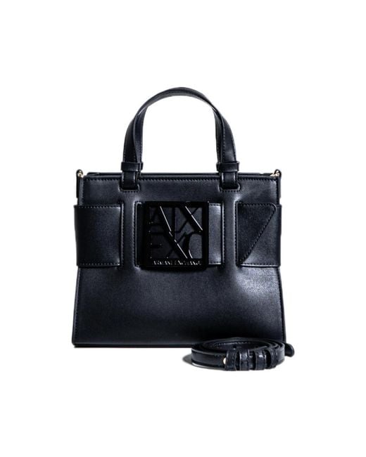 Armani Exchange Black Stilvolle handtasche mit schultergurt