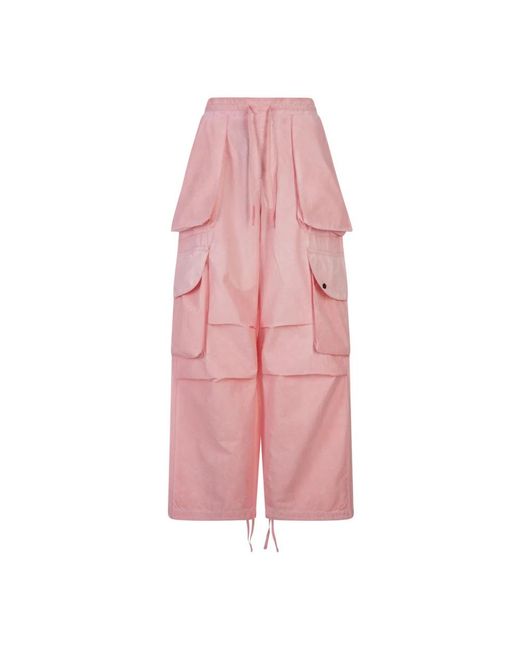 A PAPER KID Pink Wide Trousers