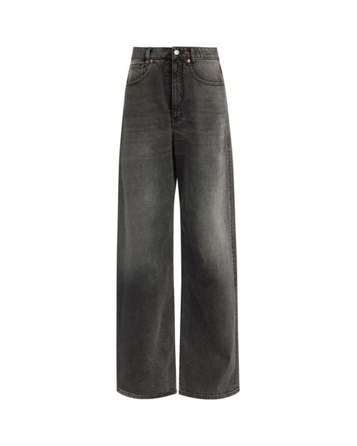 Jeans > wide jeans MM6 by Maison Martin Margiela en coloris Gray