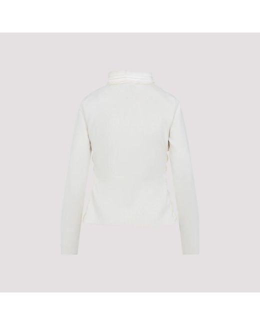 Moncler Witte Wollen Jas Met Vereninzet in het White
