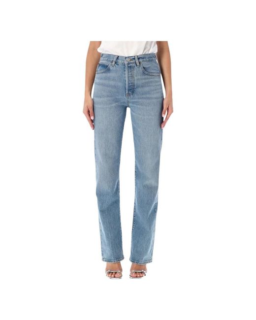 FRAME Blue Straight Fit Jeans