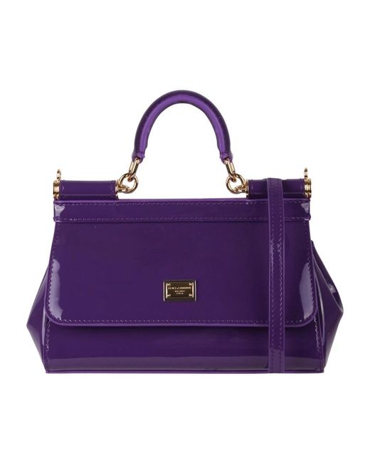 Dolce & Gabbana Purple Shoulder Bags