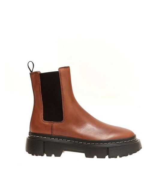 Hogan Brown Ankle Boots