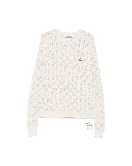 Vivienne Westwood White Round-Neck Knitwear for men