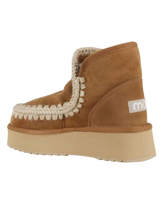 Mou Brown Mini Eskimo Platform Stiefelette