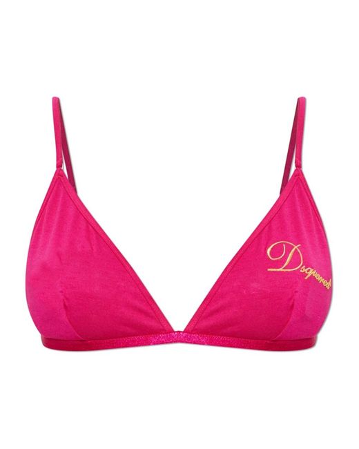 DSquared² Ondergoed ,Roze ,Beha Met Geborduurd Logo in het Pink