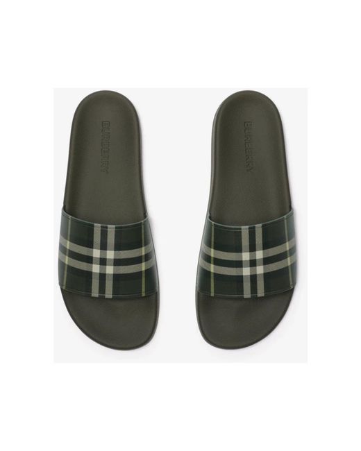 Burberry Green Sliders for men