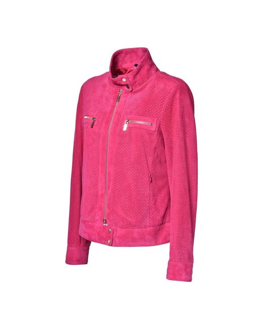 Baldinini Pink Leather Jackets