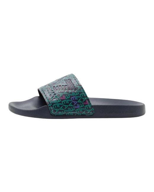 EA7 Blue Sliders for men