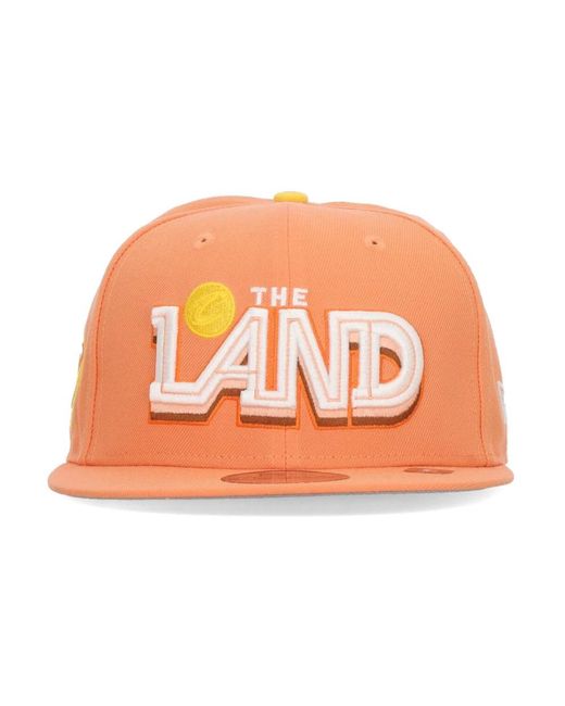 KTZ Accessoires ,Oranje ,Polyester Flat Visor Cap in het Orange