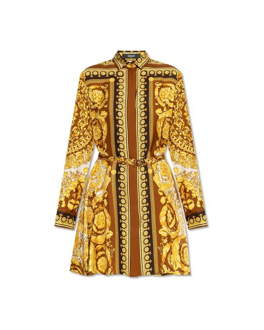 Shirt Dresses Versace en coloris Yellow