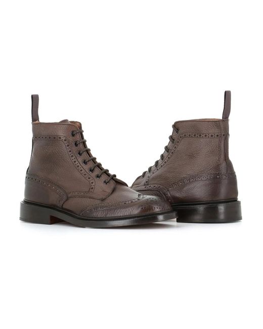 Tricker's Brown Lace-Up Boots for men