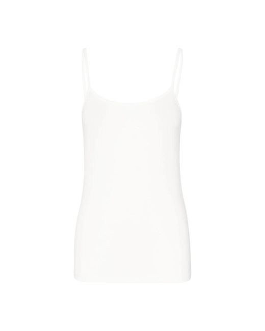 Sleeveless Tops Kaffe de color White
