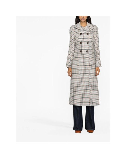 See By Chloé Gray Double-Breasted Coats