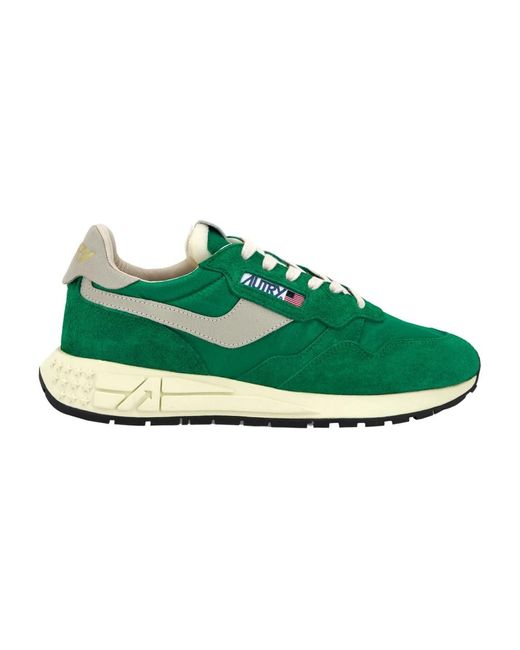 Autry Weiße sneakers mit grauem detail in Green für Herren