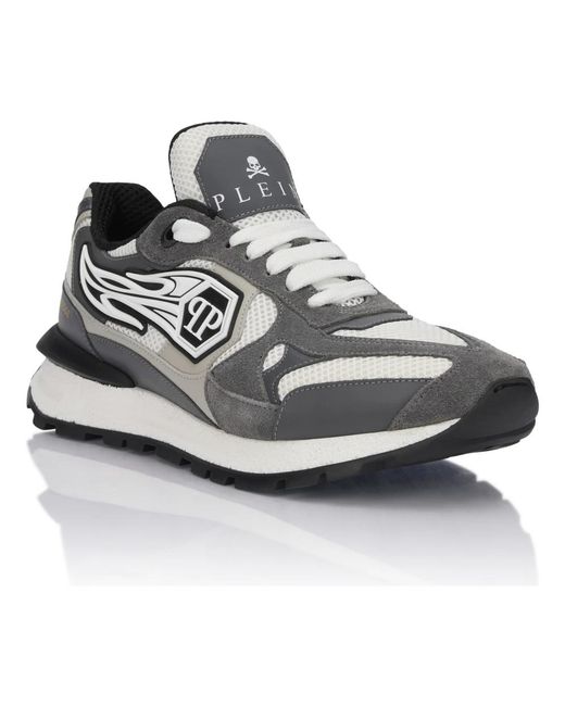 Philipp Plein Gray Sneakers for men