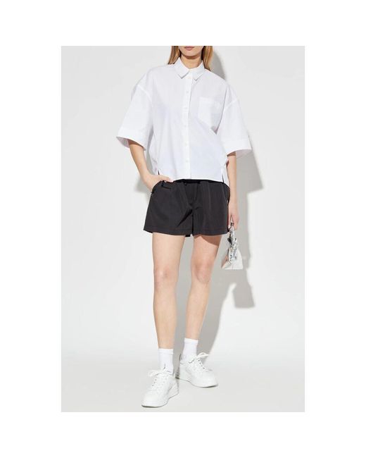 KENZO Black Shorts mit logo-patch